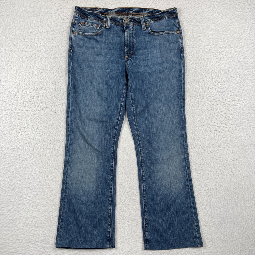 Polo Jeans Co Jeans Womens 12 Blue Kelly Stretch Bootcut Low Rise Y2K Indie